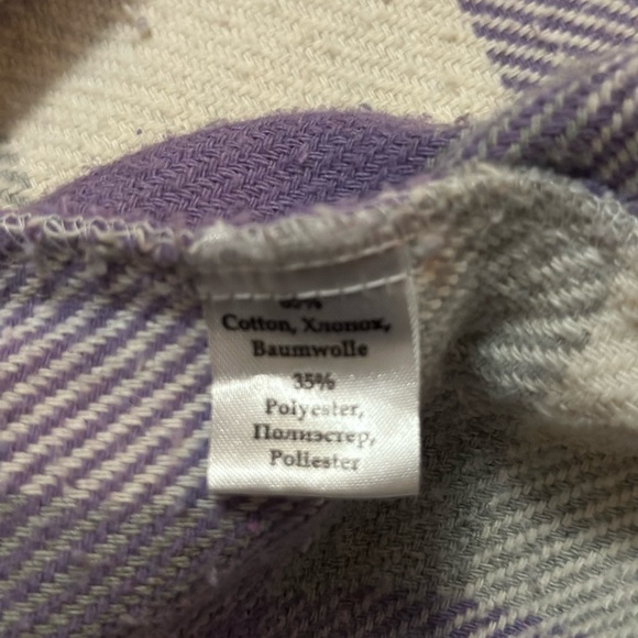 Plaid Women's Jacket in Purple and White - Picture 7 of 10